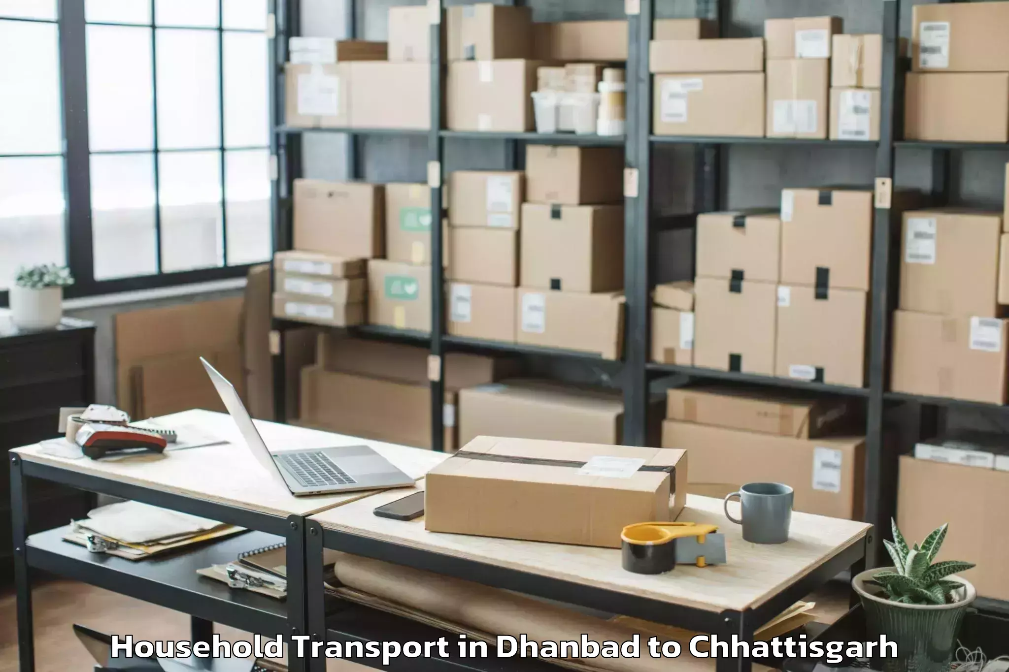 Get Dhanbad to Raigarh Household Transport